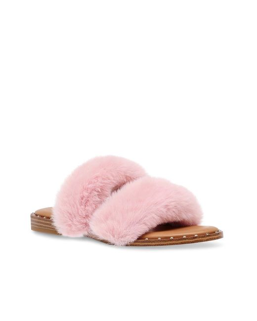 steve madden shearling slide