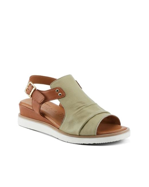Spring Step Brown Locals Wedge Sandal