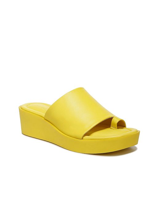 Franco Sarto Cessa Wedge Sandal in Yellow - Lyst