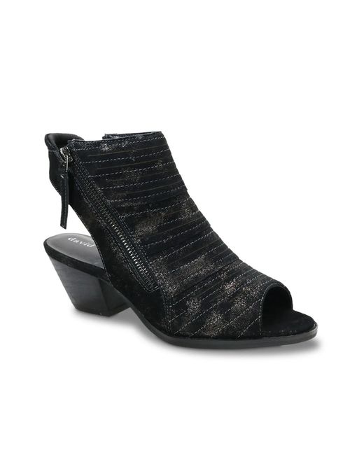 David Tate Black Sidney Sandal