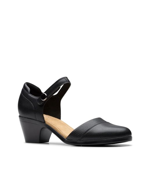 Clarks Damen Emily 2 Darcey Pumps - Blockabsatz 55 Mm, Leder - Bequeme Stiefeletten