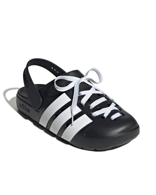Adidas Black Adilette 2.0 Lace Clog