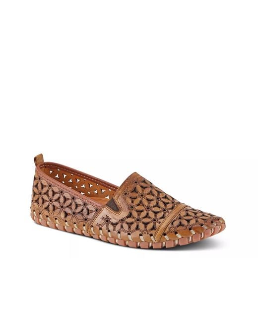 Spring Step Brown Flowerflow Loafer
