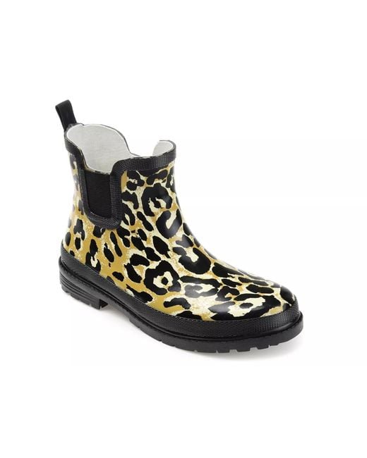 Journee Collection Black Tekoa Rain Boot