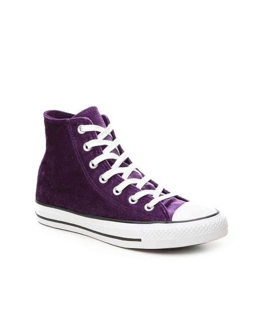 Converse Purple Chuck Taylor All Star Velvet High-top Sneaker