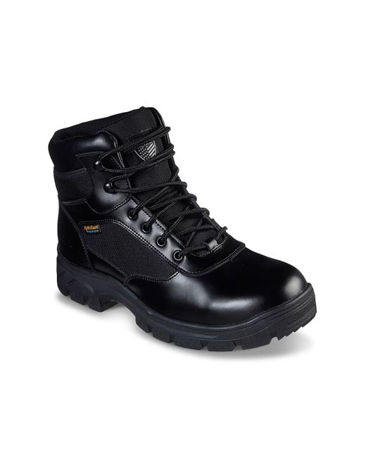 Skechers Black Relaxed Fit Wascana Benen Tactical Work Boot for men