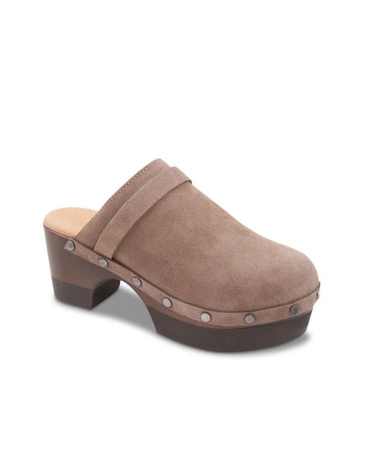 Andre Assous Brown Olivia Platform Clog