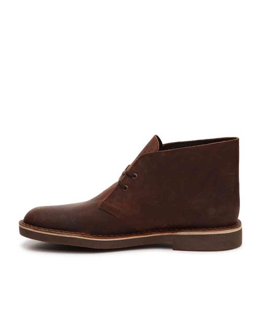 clarks men's bushacre 2 chukka boot dark brown