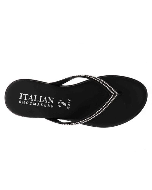 Italian Shoemakers Medley Wedge Sandal in Black | Lyst