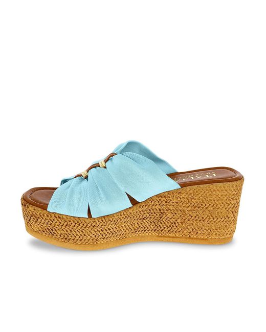Italian Shoemakers Blue Amayra Wedge Sandal
