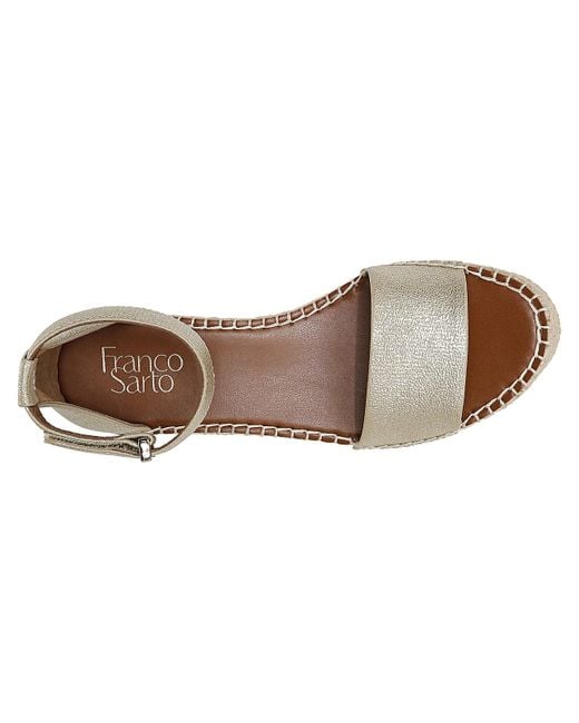 Franco Sarto Pela Espadrille Wedge Sandal in Metallic Lyst