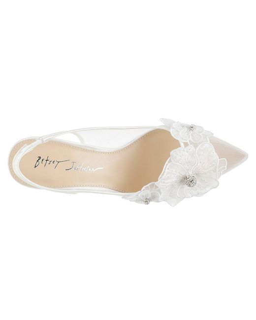 Betsey Johnson White Avi Pump