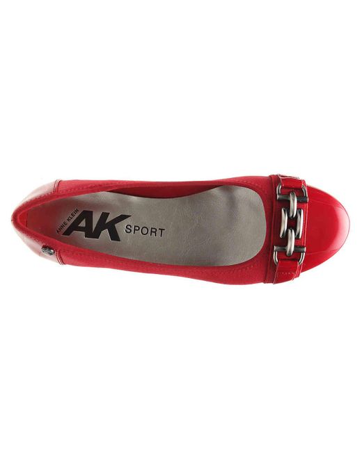 anne klein red flats