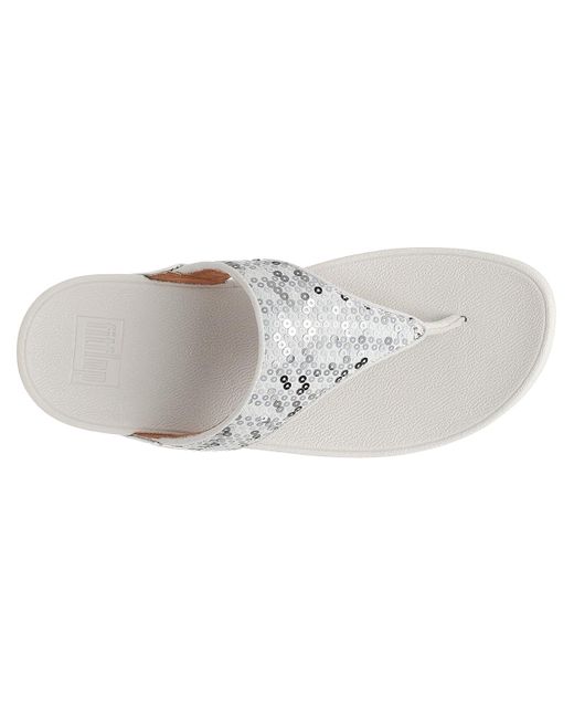 Fitflop White Lulu Glitzy Wedge Sandal