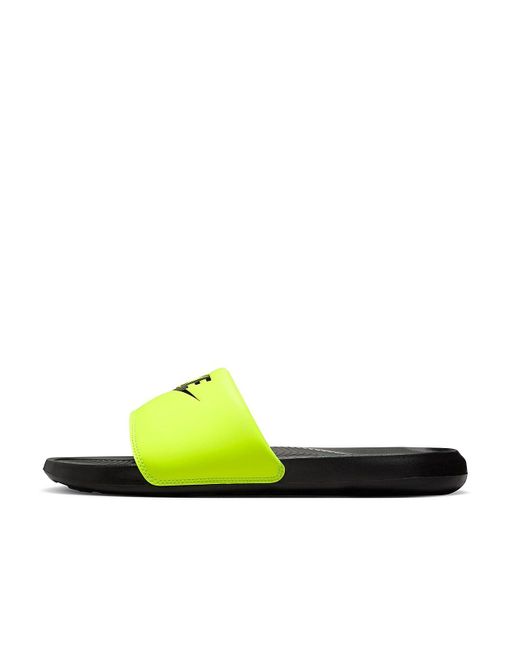 Nike Yellow Victori One Slide Sandal for men