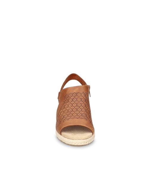 Easy Street Serena Espadrille Wedge Sandal in Brown Lyst