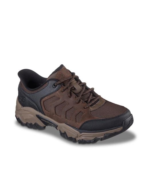 Skechers Black Extra Wide Width Slipins Relaxed Fit Terraform Jagger Trail Shoe for men