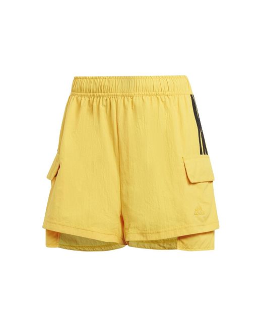 adidas Dance Cargo Shorts in Yellow | Lyst