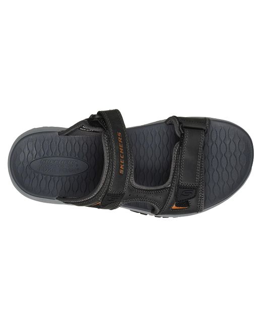 Skechers Black Relaxed Fit Prewitt Lanston Sandal for men
