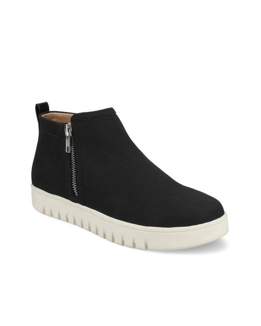 Journee Collection Black Alita Sneaker Bootie