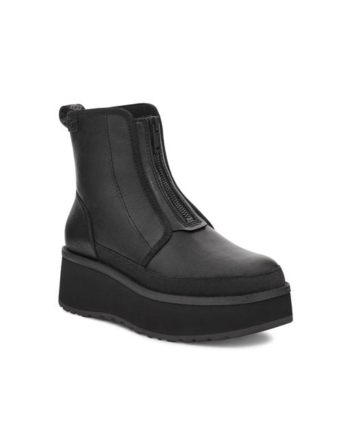 Ugg Black Cityfunc Zip Waterresistant Platform Bootie
