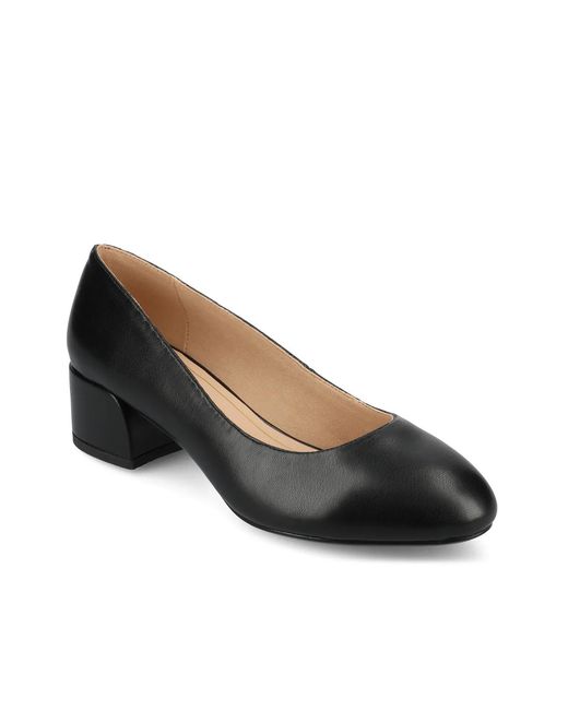 Journee Collection Black Saarii Pump
