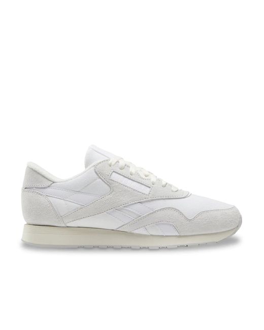 Reebok White Classic Nylon Sneaker for men