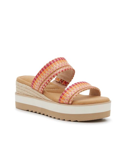 Kelly & Katie Black Wide Width Tiama Espadrille Wedge Sandal