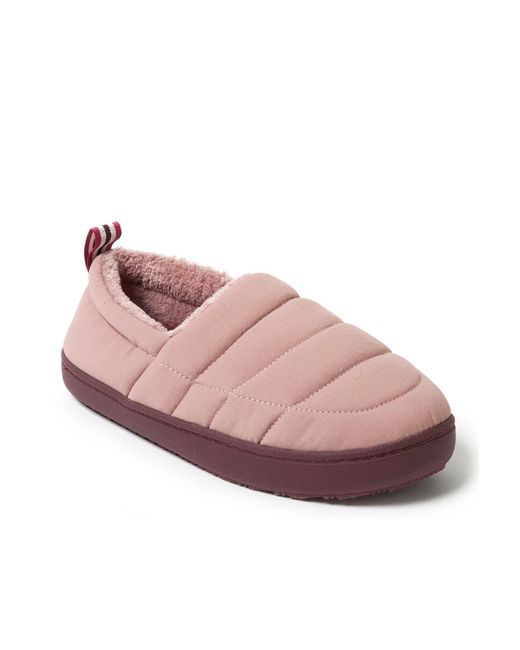 Dearfoams Pink Fern Ripstop Slipper