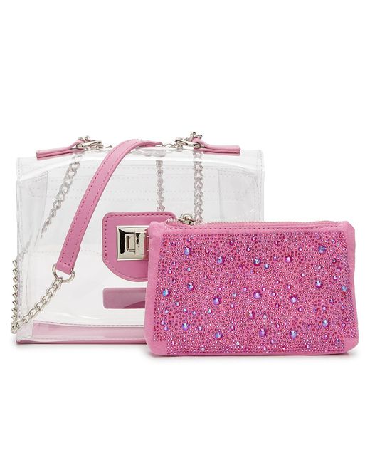 Steve Madden Scarlet Rhinestone Crossbody Set in Pink Lyst