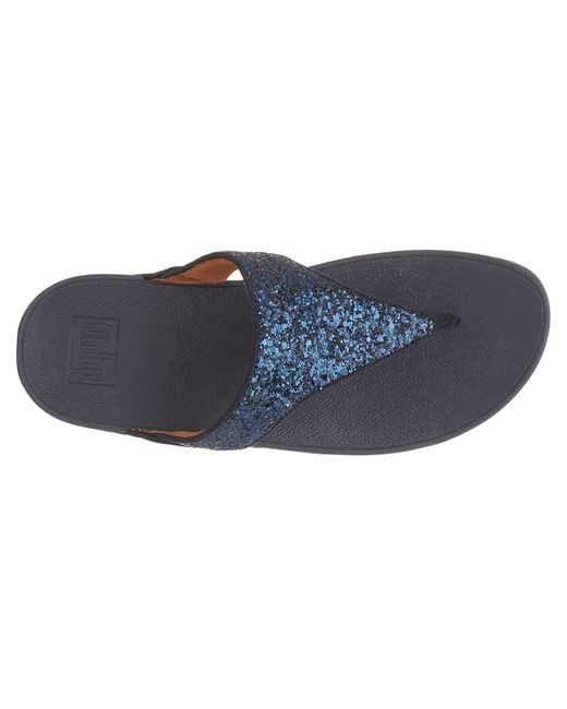 Fitflop Blue Lulu Glitzy Wedge Sandal
