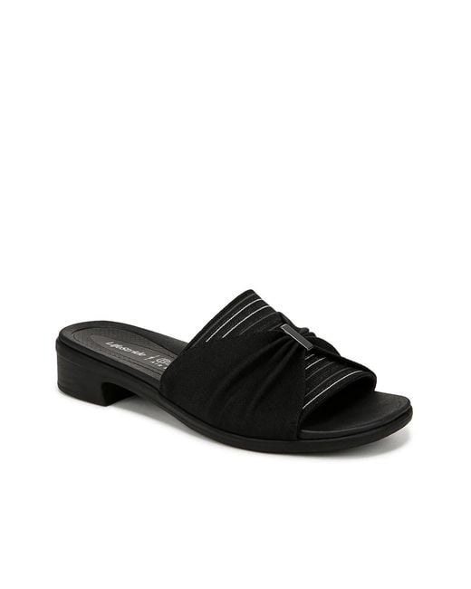 LifeStride Black Wide Width Paradise Sandal