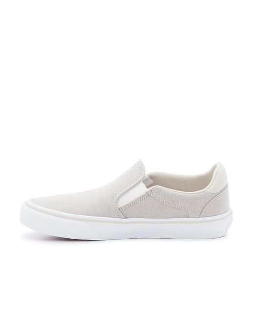 Vans White Asher Deluxe Slip-on Sneaker