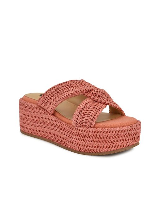 Nine West Red Cerry Platform Sandal