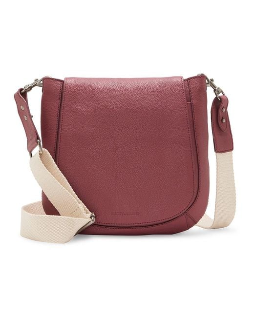Lucky Brand Jani Large Leather Crossbody Bag in Burgundy (Red) Lyst