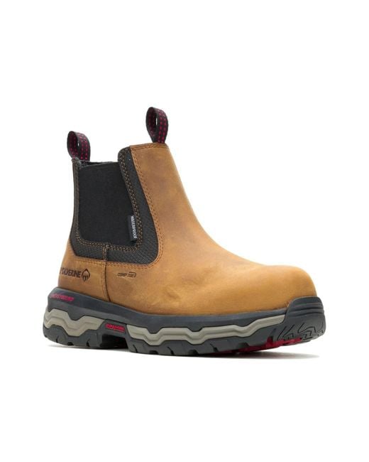 Wolverine Black Alpha Infinity Waterproof Carbonmax Steel Toe Chelsea Work Boot for men