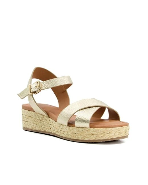 Dune Metallic Linnie Wedge Sandal
