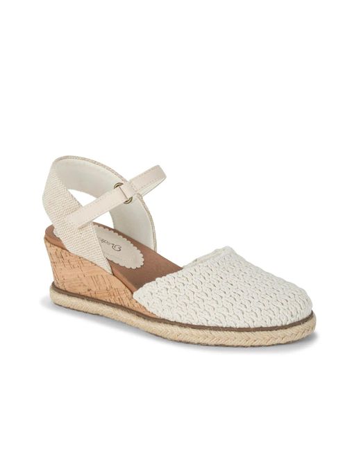 BareTraps White Ocean Wedge Sandal