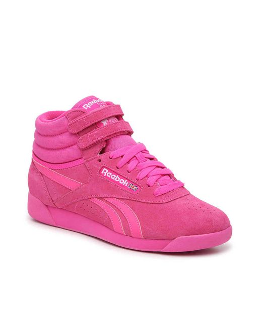 Reebok Pink Freestyle Hi High-top Sneaker