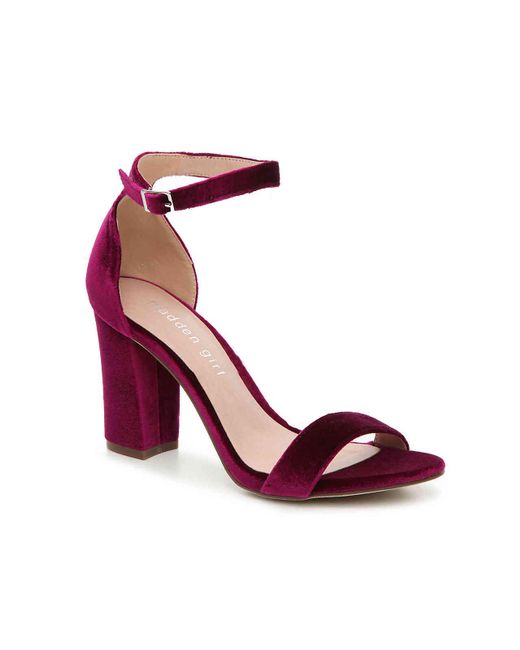 Madden Girl Purple Bella Velvet Sandal