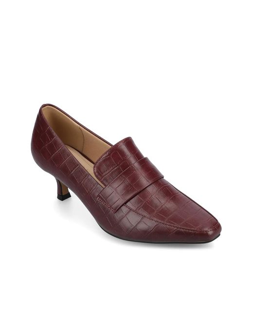 Journee Collection Brown Celina Pump