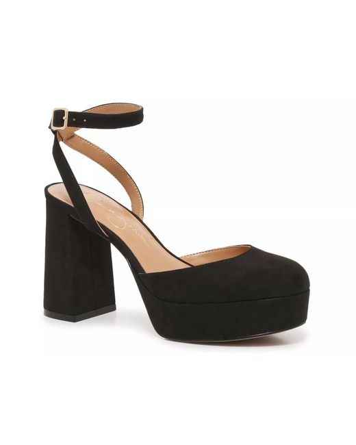 Jessica Simpson Black Lasharen Platform Pump
