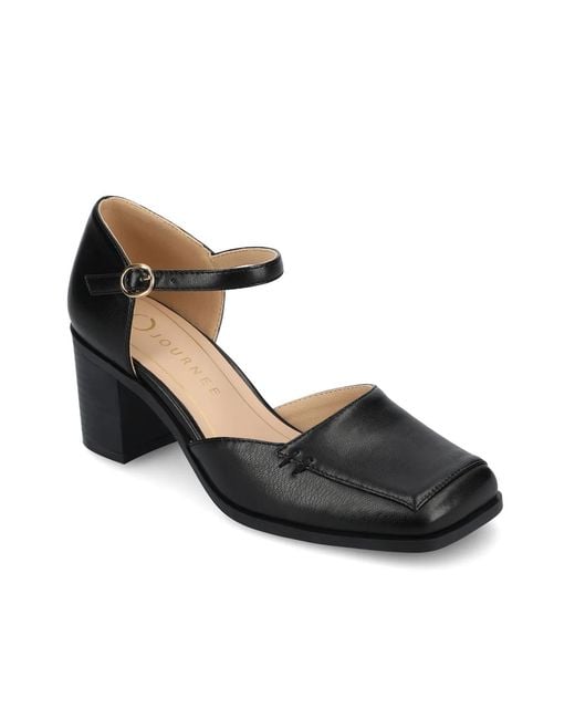 Journee Collection Black Evangeline Pump