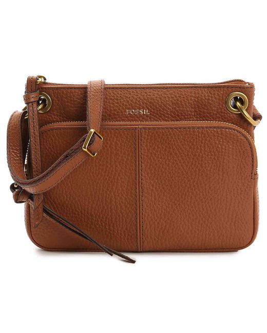 Fossil Karli Leather Crossbody Bag in Brown Lyst