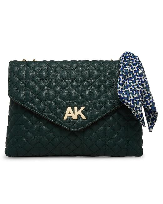Anne Klein Quilted Crossbody Bag in Green Lyst