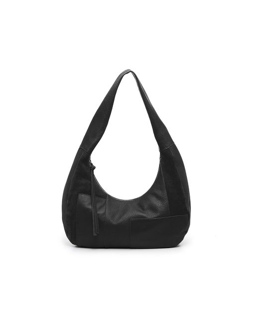Crown Vintage Black Clayr Leather Hobo Bag