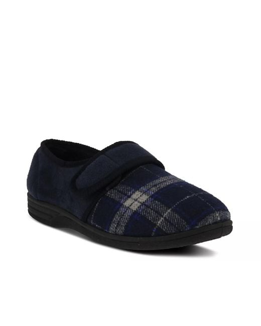 Spring Step Blue Boris Slipper for men