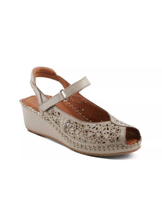 Spring Step Brown Santonio Wedge Sandal