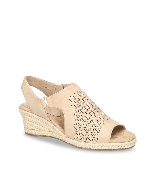 Easy Street Serena Espadrille Wedge Sandal in Natural Lyst