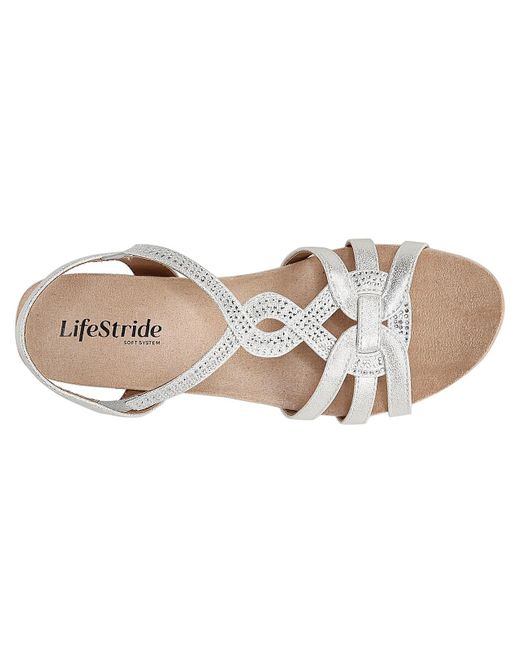 LifeStride White Monaco Wedge Sandal
